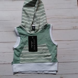 0-3month Little Bipsy hooded pull over vest